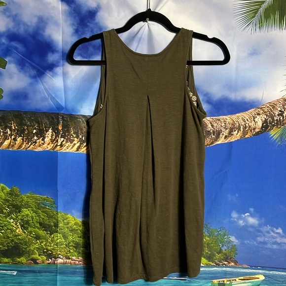 Knox Rose Olive Green Embroidered Tank Top - Picture 2 of 4